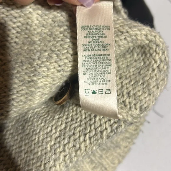 Roots Beige/Grey Knit Cowl Neck Pullover Sweater – Size XL, Cozy & Stylish - Picture 13 of 13